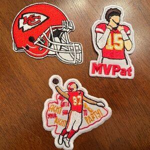 NEW Kansas City Chiefs Embroidered Patch Set
